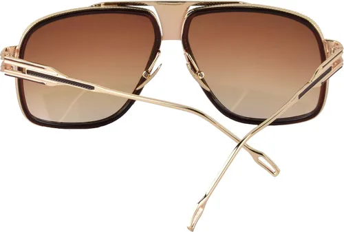 Vista 3 de Gobiger - Lentes de sol estilo aviador para hombres, lente con 100% protección UV, marco de aleación con estuche