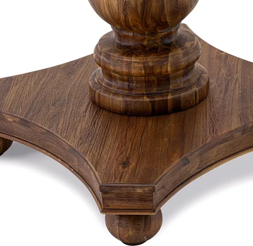 Vista 6 de East West Furniture F2MZ5-N04 - Juego de muebles de comedor de 5 piezas, incluye una mesa de comedor redonda con pedestal y 4 sillas tapizadas