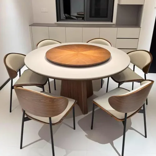 Vista 9 de YVYKFZD Juego de sillas de comedor de mediados de siglo, silla de comedor con respaldo curvado y patas de metal, sillas de cocina tapizadas de Negro