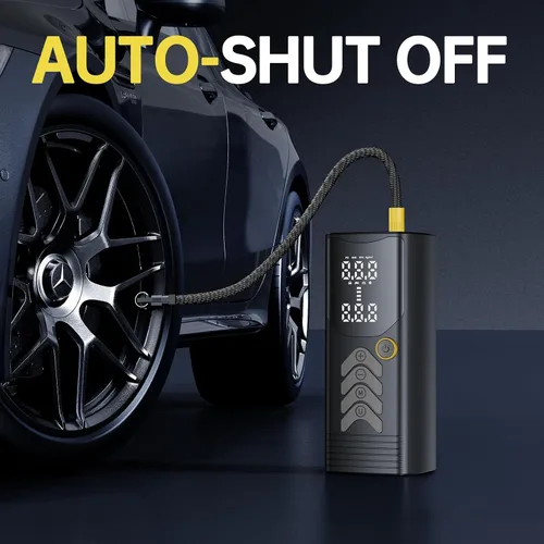 Vista 7 de Inflador de neumáticos, compresor de aire portátil, bomba de aire de 150 PSI con motor ultra fuerte 5 veces velocidad de inflado rápida. Batería