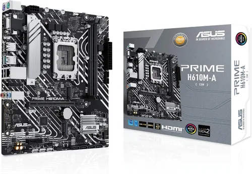 Vista 9 de ASUS Prime H610I-PLUS-CSM Placa base Intel H610 (LGA 1700) Mini-ITX con DDR5 5600, PCIe 4.0, ranura M.2, Intel 1 Gb Ethernet, DisplayPort, HDMI