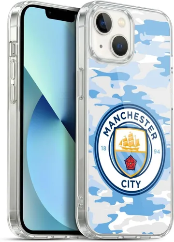 Vista 26 de Head Case Designs Funda de gel con licencia oficial del Manchester City Man City FC Blue Moon Badge Camou [protección de grado militar] compatible