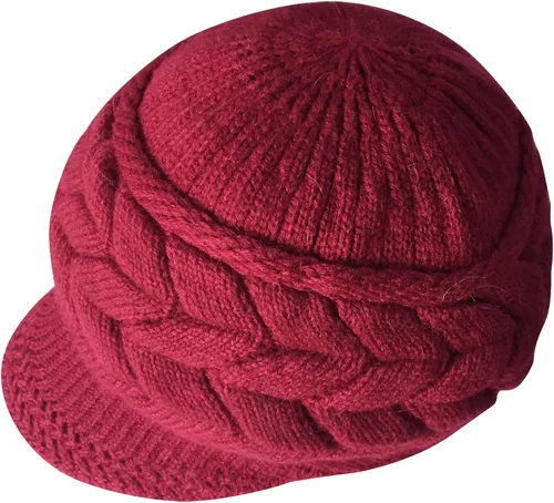 Vista 2 de YSense Wear Paquete de 2 gorros de punto para mujer con visera