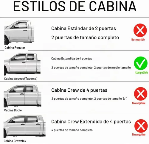 Vista 2 de Lightronic Visera de ventana de ventilación automática de montaje exterior extraduradera, se adapta a Toyota Tacoma XtraCab 1995-2004