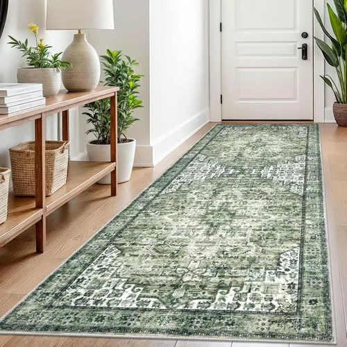 Vista 51 de SIILOOM Alfombra lavable de 2 x 3 pies, alfombra suave color taupe ceniza para entrada, tapete antideslizante para puerta de interior, tapete