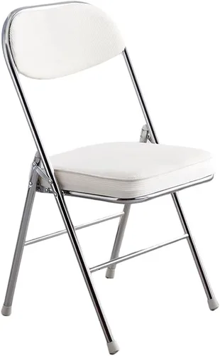 Vista 11 de Sillas plegables para muebles, silla de escritorio, silla de camping, silla plegable con respaldo y marco de metal de acero resistente para sillas