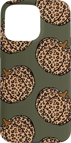 Vista 31 de Leopard Pumpkin Fall Autumn Olive Green Case for iPhone 17