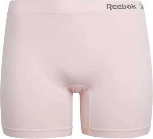 Vista 4 de Reebok Ropa interior para mujer y niño, paquete de 4 pantalones cortos sin costuras de pierna larga para mujer