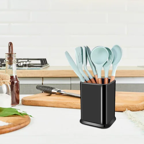Vista 7 de RedCall - Organizador de utensilios de cocina de acero inoxidable para encimera, organizador de cucharas y espátulas, cajón rectangular moderno