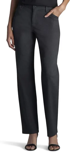 Vista 4 de LEE - Pantalones rectos de ajuste holgado para mujer, para todo el día Castaño (Roasted Chestnut)