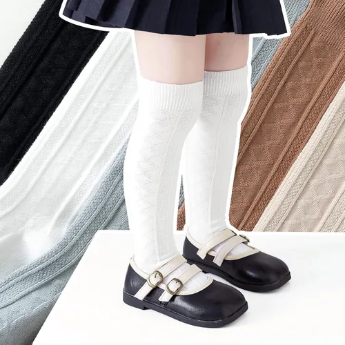 Vista 2 de Mini angel Calcetines hasta la rodilla para bebé, 35 pares, calcetines hasta la rodilla, calcetines de algodón sin costuras, calcetines de tubo