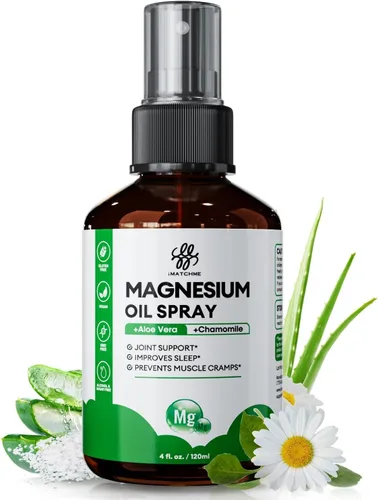Vista 7 de iMATCHME Spray de aceite de magnesio para pies y cuerpo – Spray tópico de magnesio para dormir, calambres en las piernas y relajación muscular
