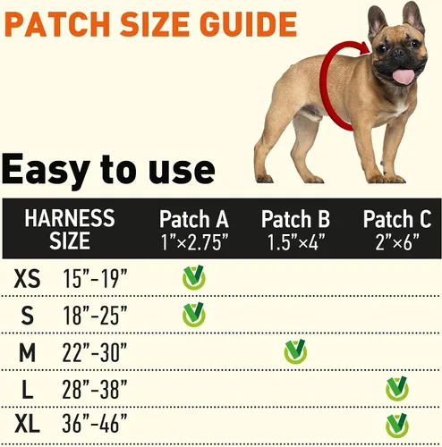 Vista 8 de Dogline Unimax - Arnés multiusos para perros y 2 parches extraíbles de búsqueda y rescate, pequeño, color negro