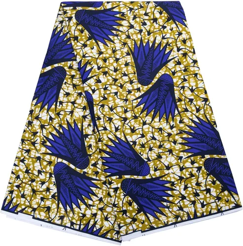 Vista 19 de BintaRealWax Tela africana de 6 yardas de tela tribal con estampado de cera vintage Ankara para coser vestido de fiesta