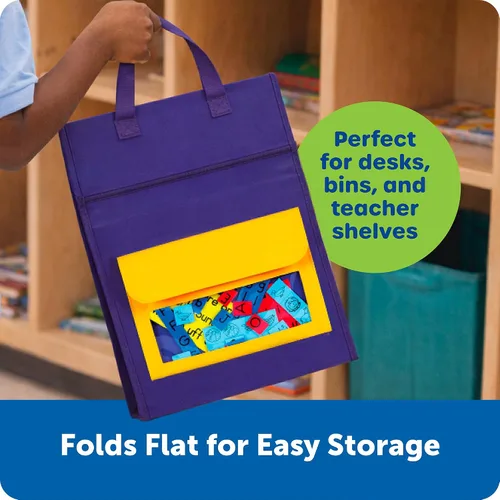 Vista 4 de Learning Resources Tabla magnética de bolsillo de mesa de doble cara – Herramienta magnética para el aula, pantalla de aprendizaje del alfabeto