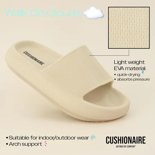 Vista 3 de CUSHIONAIRE - Sandalias de recuperación Feather Cloud para mujer, con +Comfort
