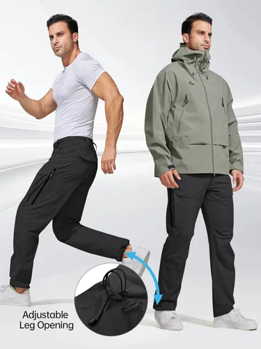 Vista 5 de FREE SOLDIER Men's Hiking Pants Water Resistant Quick Dry Lightweight Tactical Cargo Work Pants for Travel Outdoor
