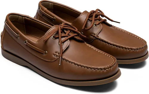 Vista 5 de Vostey Zapatos sin cordones para hombre, con soporte de arco, zapatos de barco para hombre, mocasines ligeros de 2 ojos