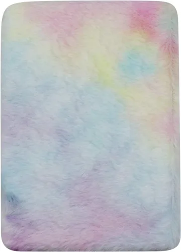 Vista 3 de JUMISEE Lindo cuaderno de felpa de alpaca colorido y mullido diario de escritura para niños y niñas, papel rayado de 160 páginas