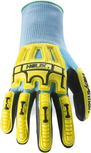 Vista 2 de HexArmor Guantes de trabajo de punto de palma de poliuretano con protección contra impactos resistentes a cortes Helix® Core 3012 3012