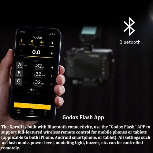 Vista 3 de GODOX Disparador de flash inalámbrico XProII-S TTL para cámaras Sony, 2.4G 1/8000s HSS, Bluetooth incorporado para control de aplicación