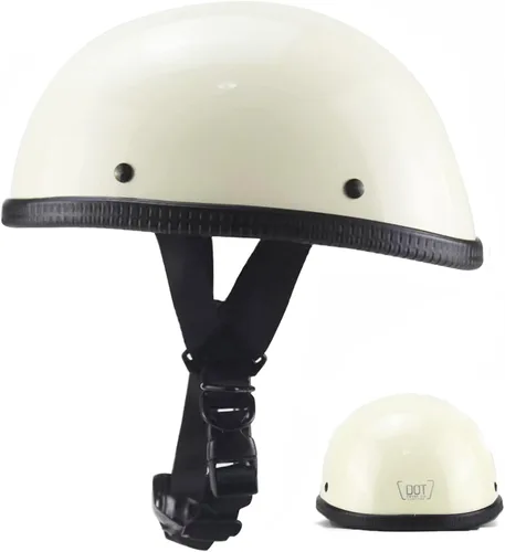 Vista 9 de Casco de motocicleta de media cara, casco con cara abierta retro aprobado por DOT para adultos hombres y mujeres, casco para adultos, casco de media