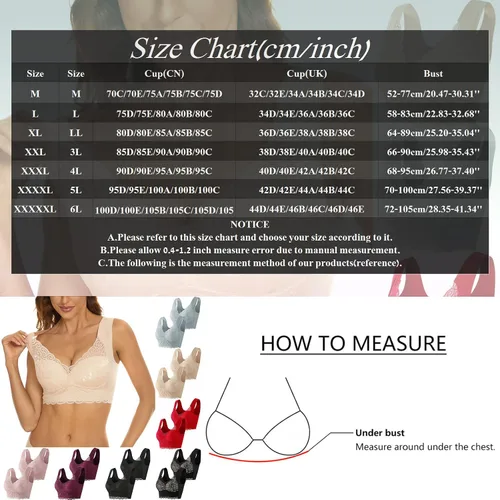 Vista 6 de Pushup Bra Set Sports Bra Tye Dye Front Closure Sports Bra No Wire Bras Bra with Silicone Moxer Bra Gym Bra Women SPOR