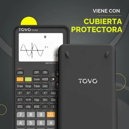 Vista 7 de Calculadora científica TOVO de CATIGA con funciones gráficas, múltiples modos, 360 funciones, pantalla grande, interfaz intuitiva para Negro grafito