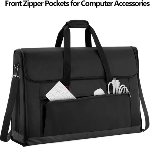 Vista 3 de Trunab Estuche de transporte para monitor de 24 a 27 pulgadas, bolsa de viaje acolchada con capacidad para hasta 2 pantallas LCD/televisores,