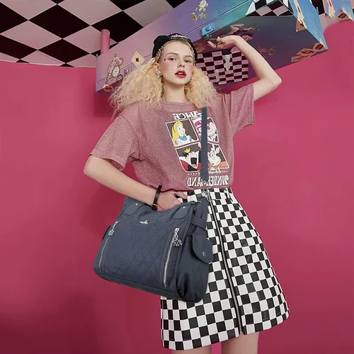 Vista 4 de Bolso de hombro para mujer, con asa superior, espacioso, casual, para mujer, de poliuretano