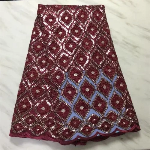 Vista 7 de Mahacraft - Tela de encaje de lentejuelas francesas africanas para boda tela de encaje nigeriana de organza para costura tela de encaje de tul