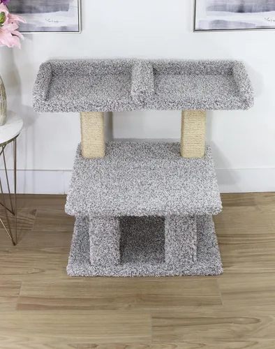 Vista 2 de New Cat Condos Poste para gatos extra grande con 2 perchas para ventana