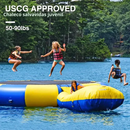 Vista 8 de Leader Accessories Chaleco salvavidas aprobado por USCG para jóvenes, chaleco para navegación