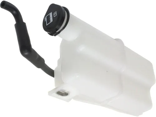 Vista 2 de Evan-Fischer Depósito de refrigerante compatible con Mazda 2 2011-2014 con tapa y manguera de plástico