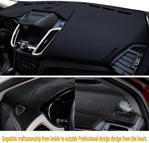 Vista 5 de Tapete antideslizante para tablero de instrumentos compatible con Ford Escape 2014, 2015, 2016, 2017, 2018, 2019, protector solar (2014-2019)