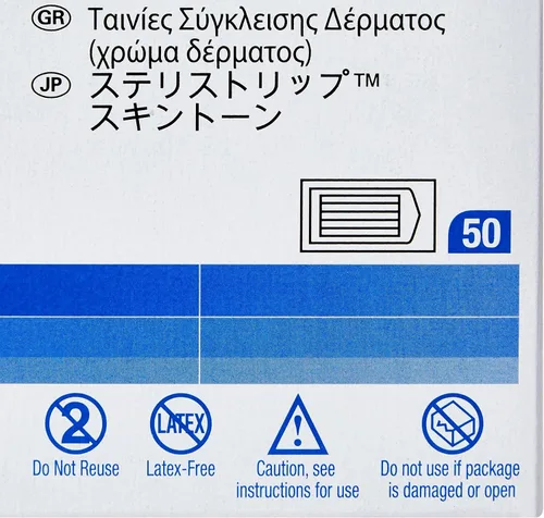 Vista 4 de Steri-Strip Cierre Flexible Skin Strip .5 x 4 Estéril B1557, 50 Ct