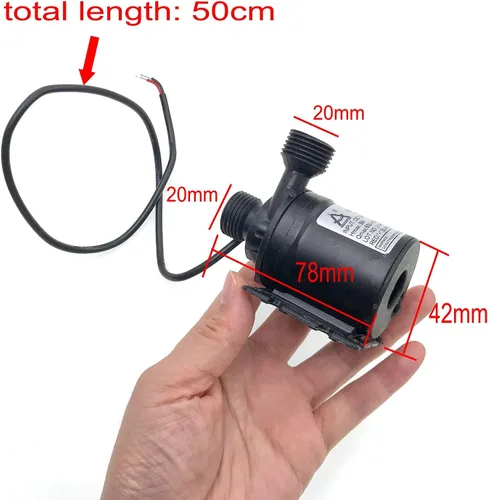 Vista 2 de JZK Bomba de agua sumergible sin escobillas DC 12V 800L/H 5M Micro pequeña bomba de agua para estanque/fuente/piscina/sistema de circulación de agua