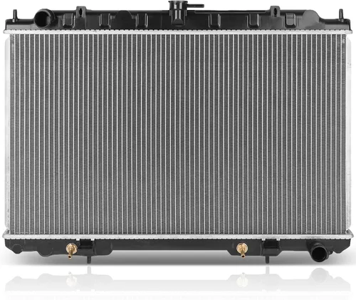 Vista 47 de SCITOO Conjunto de radiador de aluminio refrigerante del motor para 1986-1994 para Nissan D21 2.4L 3.0L 1987 para Nissan para Pathfinder 2.4L