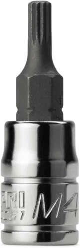 Vista 14 de Capri Tools 30057 XZN Dado de Broca Cuadrada Triple Extra Largo de 4mm con Impulsor de 1/4 Pulgadas