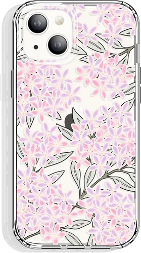 Vista 11 de GYZYA Funda transparente para iPhone 14 y iPhone 13 de 6.1 pulgadas con diseño de patrón, funda protectora delgada de TPU + parachoques a prueba