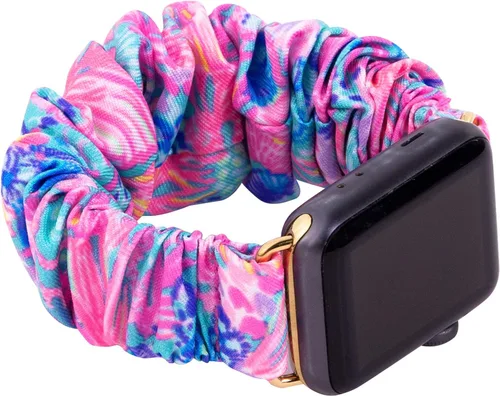 Vista 4 de Lilly Pulitzer Correa elástica para Apple Watch, tamaño para relojes inteligentes de 1.496 pulgadas y 1.575 pulgadas, compatible con Apple Watch