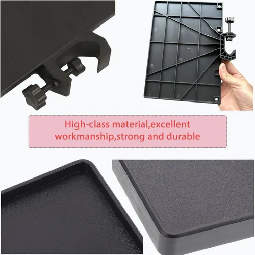 Vista 6 de 2 bandejas universales para micrófono, soporte ajustable para soporte de micrófono, bandeja de soporte para micrófono para hoja de música