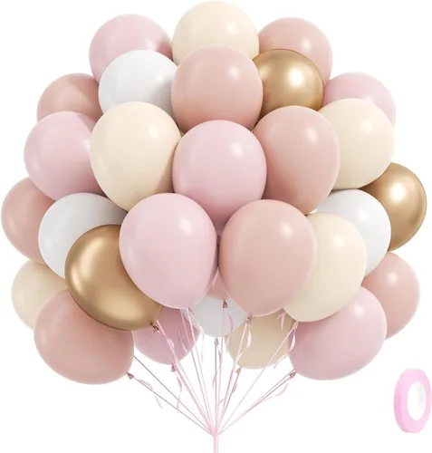 Vista 17 de 60 globos de perlas de doble relleno de 12 pulgadas, globos blancos perlados, globos de látex blanco para bodas, despedidas de soltera, baby shower