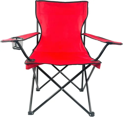 Vista 7 de Silla plegable portátil para acampar al aire libre [grande] (negro)