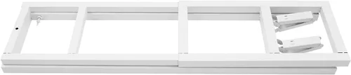 Vista 9 de DYNAMI Soporte de telón de fondo cuadrado blanco para bodas, soporte de arco de metal con base plegable, altura ajustable (1-2m) Soporte rectangular