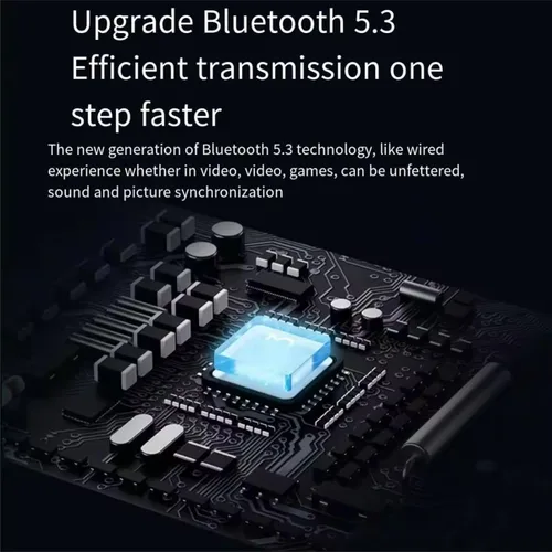 Vista 7 de Auriculares abiertos inalámbricos Bluetooth 5.3 conducción de aire en los oídos, IPX5 impermeables para deportes, micrófonos de llamada clara, Negro