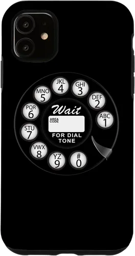 Vista 8 de Divertida caja del teléfono del dial rotatorio analógico retro retro negro lindo negro para el iPhone 17
