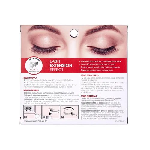 Vista 6 de Juego de extensiones de pestañas de imitación KISS Lash Couture, racimos de pestañas, 20 hebras de pestañas cada uno, longitudes variadas