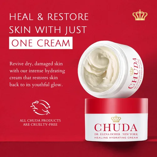 Vista 2 de Crema hidratante curativa Chuda para la piel, intensiva, para el envejecimiento de la piel, facial diario para piel seca y sensible, crema facial