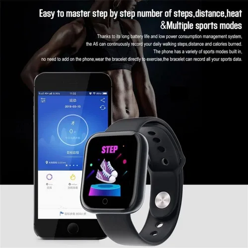 Vista 5 de XIAOYIXIAN - Reloj inteligente rastreador de fitness táctil de 144 pulgadas con reloj inteligente deportivo recordatorio de llamadas de mensajes